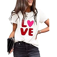 EVALESS Womens Casual Polka Dot Tops Crewneck Short Sleeve T Shirts Fashion 2024 Spring Summer Loose Fit Shirts