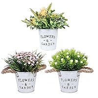 Artificial Potted Flowers Fake Plants Faux Greenery Plants Party Aesthetic Decorations Baby's Breath Calla Lily Flower Pot for Wedding Home Office Patio Coffee Table Farmhouse Bedroom Bathroom Decor