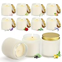 Yexiya 50 Pcs Mini Mason Jar Candles 3.5oz Scented Small Jars Candles in Bulk 10 Fragrances Relief Aromatherapy Candles Gifts Set for Wedding Bridal Baby Shower Party Favors Birthday Gifts(White)