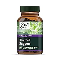 Thyroid Support - Made with Ashwagandha, Kelp, Brown Seaweed, and Schisandra to Support Healthy Metabolic Balance and Overall Well-Being - 60 Vegan Liquid Phyto-Capsules (20-Day Supply)