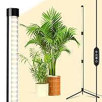 Grow Lights for Indoor Plants, 192 LEDs 40W Full Spectrum LED Plant Light with Large Illumination Area, Auto-Timer, 20in-50in Adjustable Height, Standing Plant Light for Small or Large Plants