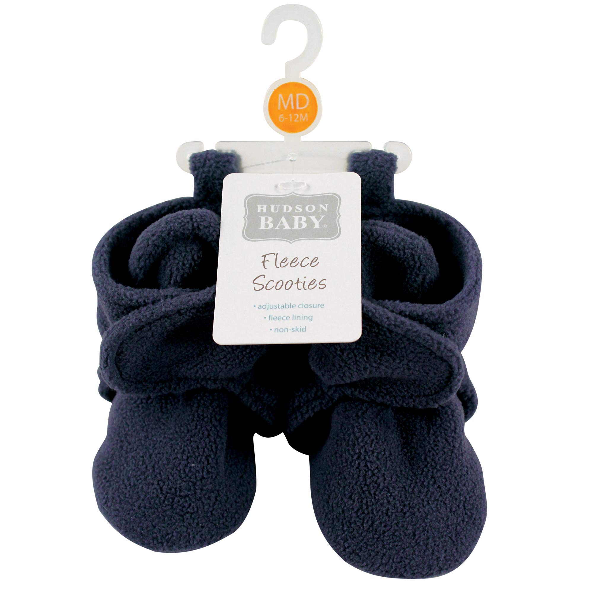 Hudson Baby unisex child Cozy Fleece Booties Slipper Sock, Navy, 18-24 Months Toddler US