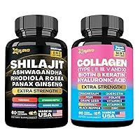 Shilajit 8-in-1 Supplement and Collagen 14-in-1 Supplement Bundle