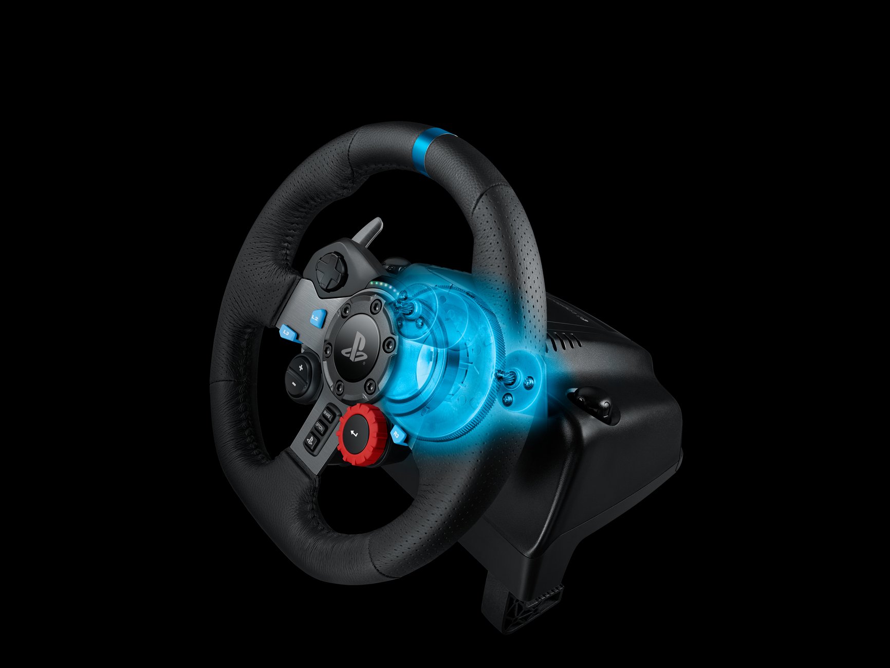 Logitech G29 Driving Force Racing Wheel and Floor Pedals, Real Force Feedback, Stainless Steel Paddle Shifters, Leather Steering Wheel Cover, Adjustable Floor Pedals, EU-Plug, PS4/PS3/PC/Mac, Black