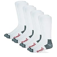 Wrangler Riggs Men's Non-Binding Boot Work Cotton Cushion Smooth Toe Socks 4 Pair Pack