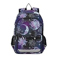 ALAZA Sun Moon and Stars Neon Starry Laptop Backpack Purse for Women Men Travel Bag Casual Daypack with Compartment & Multiple Pockets