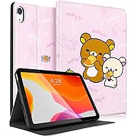Trendy Fan for iPad 10th Generation Case 10.9 Inch 2022 for Kids Girls Teen Boys Women Folio Girly Cute Cartoon Character Kawaii Design Aesthetic Cool Cover for Apple i Pad 10 Gen A2696 A2757, Bear