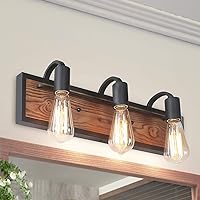 LNC A03440 Bathroom Lighting Fixtures Over Mirror Wooden Farmhouse Vanity Sconce Rustic Wall Lamp