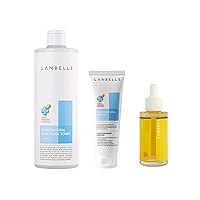 Lanbelle Supernatural Cream - 2.53 Fl Oz, Supernatural Moist Lock Toner - 16.9 Fl Oz, Vita Energy Zapti Ampoule - Vitamin Blemish Treatment Serum - 1.69 Fl Oz - VEGAN Certified, NON-COMEDOGENIC