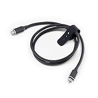 mophie Charge Stream USB-4 USB-C to USB-C Cable - 2ft (0.8m) - Heavy-Duty Braided, Enduraflex Silicone, 240W Power Delivery, Fast Charge & Data Transfer, with Durable Cable Strap