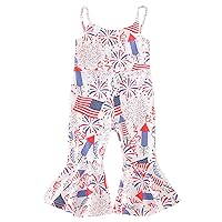 18 Month Girl Summer Outfit Summer Toddler Girls Sleeveless Independence Day Prints Girl 18 Month (Beige, 18-24 Months)