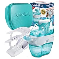 Essentials Bundle - Navage Nasal Irrigation System - Saline Nasal Rinse Kit with 1 Navage Nose Cleaner, 30 SaltPods, Countertop Caddy and Teal Travel Case