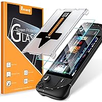 Benazcap [2 Pack Screen Protector Designed for Steam Deck LCD 7 Inch/OLED 7.4 Inch 2023 with Auto-Alignment Easy Installation Kit, Bubble Free/Anti-Scratch/9H Hardness Tempered Glass.