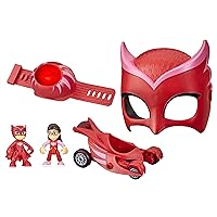 PJ Masks Owlette Power Pack Preschool Toy Set with 2 Action-Figures, Vehicle, Wristband, Costume Mask, Kids 3+ Years