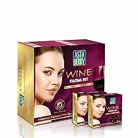 Astaberry Wine Facial Kit 12 Pouch Set (6 Steps) 432g - Remove Wrinkles & Glowing Skin, Professional Facial Kit, Goodness Of Red Graps Extract, Aloe Vera Extract & Olive Oil Astaberry Wine Facial Kit 12 Pouch Set (6 Steps) 432g - Remove Wrinkles & Glowing Skin, Professional Facial Kit, Goodness Of Red Graps Extract, Aloe Vera Extract & Olive Oil