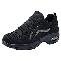 Womens Walking Shoes Athletic Running Sneakers Leisure Women's Lace Up Travel Soft Sole Comfortable Shoes Outdoor Mesh Shoes Runing Fashion Sports Breathable Shoes