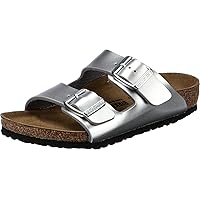 Birkenstock Arizona Kids Silver Birko-Flor Flat Sandals