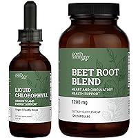Earth Harmony Liquid Chlorophyll & Beet Root Powder & Juice Blend - 2 Fl Oz & 120 Capsules