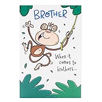 Birthday Card for Brother - Funny Pop-Up Monkey Snot Design