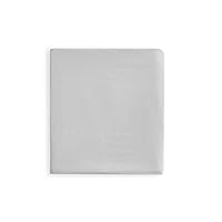 Luxury Cotton Percale Flat Sheet, Twin, Light Gray
