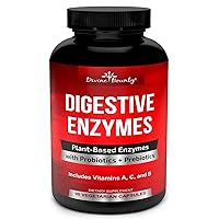 Digestive Enzymes with Probiotics & Prebiotics - Digestive Enzyme Supplements w Lipase, Amylase, Bromelain - Support a Healthy Digestive Tract for Men and Women – 90 Vegetarian Capsules