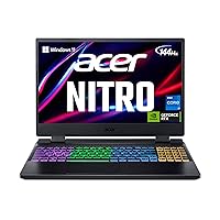 Acer Nitro 5 Gaming Laptop | Intel 12th Gen i7-12650H | NVIDIA GeForce RTX 4060 Laptop GPU | 15.6” FHD 144Hz IPS Display | 16GB DDR5 | 1TB Gen 4 SSD | Killer Wi-Fi 6 | RGB Backlit KB | AN515-58-781P