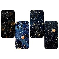 4 Styles Phone Cases Compatible for iPhone 14 pro/14 pro max/15 pro/15 pro max Cases, Planet Star