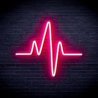 Heart Beat Pulse Flex Silicone LED Neon Sign - Pink - st16s33-fnu0234-k