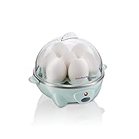 3-in-1 Electric Egg Cooker for Hard Boiled Eggs, Poacher, Omelet Maker & Vegetable Steamer, Holds 7, Mint (25504)
