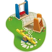 Hape E3461 Wooden Doll House Furniture Playground Set And Accessories Doll House Accessories,