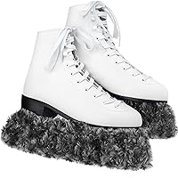 Ice Skate Guard Fuzzy Ice Skate Blade Covers Hockey Skate Soakers Figure Skate Guards for Girls Boys Youth Women Men Adult
