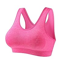 Women's Cozy Wireless Bra,Full-Coverage Pullover Bra,Seamless T-Shirt Bra,Medium Support Workout Exercise Sport Bra