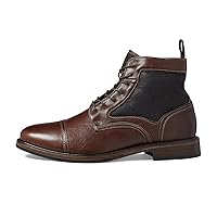 Johnston & Murphy XC Flex Raleigh Men’s Cap Toe Shearling Boot - Casual Boots for Men, Full Grain Leather Shoe, Moisture Wicking Mesh, Removable Cushioned Dual Density Footbed