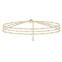 MEVECCO Bracelet for Women 14K Gold Plated Dainty Chain Simple Jewelry Cute for Girls