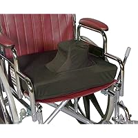 Skil-Care Wedged Gel-Foam w/Vinyl and Low Shear I Cover, 18”W x 16”D x 4.5”- 2”H - Additional Comfort for Wheelchair or Geri-Chair Patients, Wheelchair Cushions and Accessories, 758025