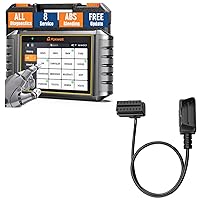 Foxwell NT726 OBD2 Scanner and OBDII 16 Pin Diagnostic Extension Convert Cable, All System Code Reader Car Diagnostic Tool, 8+ Maintenance