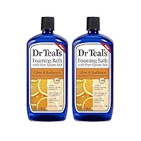 Dr. Teal's Glow & Radiance with Vitamin C & Citrus Essential Oils Foaming Bath 34oz Pack of 2