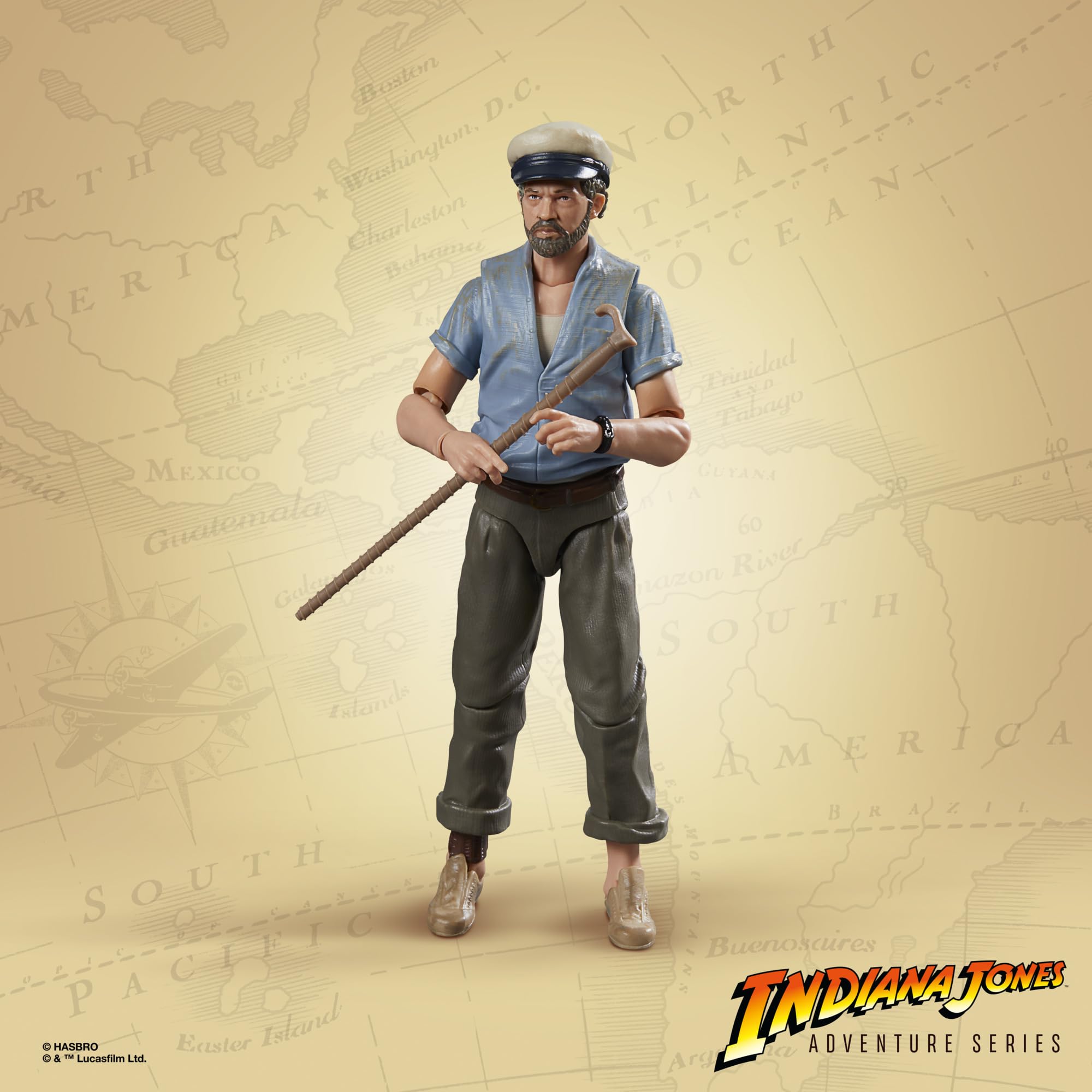 Indiana Jones and the Dial of Destiny Adventure Series Renaldo Action Figure, 6-inch Indiana Jones Action Figures, Toys for Kids Ages 4 and up