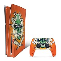MightySkins Skin Compatible with Playstation 5 Slim Disk Edition Bundle - Smoke Skull | Protective, Durable, and Unique Vinyl Decal wrap Cover | Easy to Apply | Made in The USA
