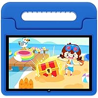 Kids Tablet, 10 inch Tablet for Kids with EVA Case, 2+32GB, Pre-Installed Google Kids Space, Parental Control, YouTube Kids, 5000mAh Battery, Android 13 Kids Learning Tablet - Sea Blue