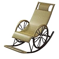 PE Rattan Rocking Chairs,Zero Gravity Patio Chaise, All-Weather Wicker Rocker Chair with Steel Frame, Smooth Rocking Swing Glider Chair, for Porch Backyard Poolside,Green