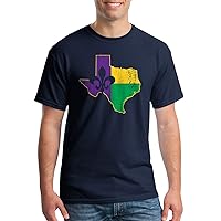 Threadrock Men's Mardi Gras Texas Fleur De Lis T-Shirt