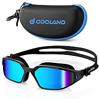 Odoland Swimming Goggles, Swim Goggles with Goggles Case, UV Protection Water Pool Goggles for Adult, Men Women & Youth