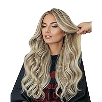 Full Shine Keratin Tip Hair Extensions Human Hair Color 18/613 Ash Blonde And Blonde Keratin Bond Human Hair Extensions 24 Inch Long Hair Extensions 50Gram Straight Natural Hair Extensions for Women