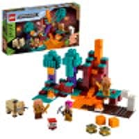 Minecraft The Warped Forest 21168 Hands-on Minecraft Nether Creative Playset; Fun Warped Forest Building Toy Featuring Huntress, Piglin and Hoglin, New 2021 (287 Pieces)