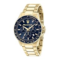 Maserati Men's watch, SFIDA collection, chronograph - R8873640008, gold, Bracelet