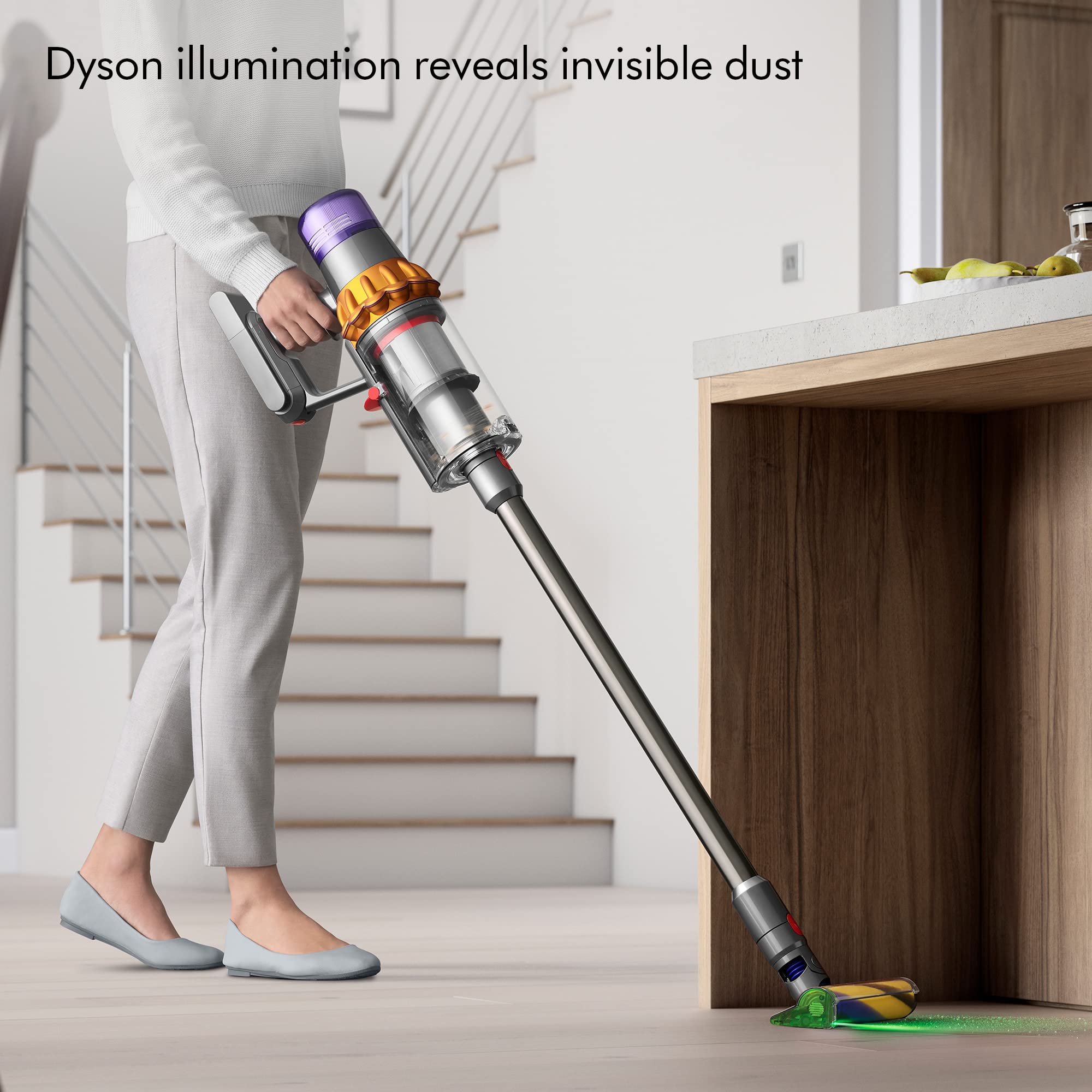 Dyson V15 Detect Cordless Vacuum Cleaner, Yellow/Nickel