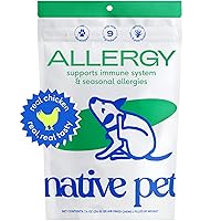 Native Pet Dog Allergy Chews – Natural Dog Skin Allergies Treatment – Anti Itch for Dogs Allergy Relief – Itch Relief & Allergy Support for Dogs – Dog Probiotics for Itchy Skin - 120 Chews