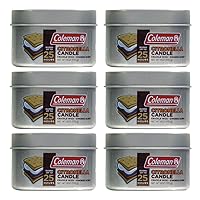 Coleman Scented Outdoor Citronella Candle with Wooden Crackle Wick - 6 oz (Pack of 6)