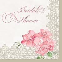 Antique Bridal Shower 3-Ply Luncheon Napkins 16 Per Pack